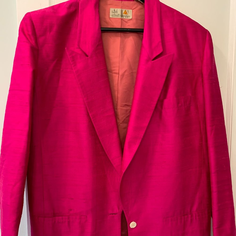 Magenta Silk Liz Claiborne Blazer
